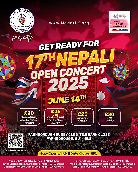 Magar Association UK Presents: Nepali Open Concert 2025 in the UK 