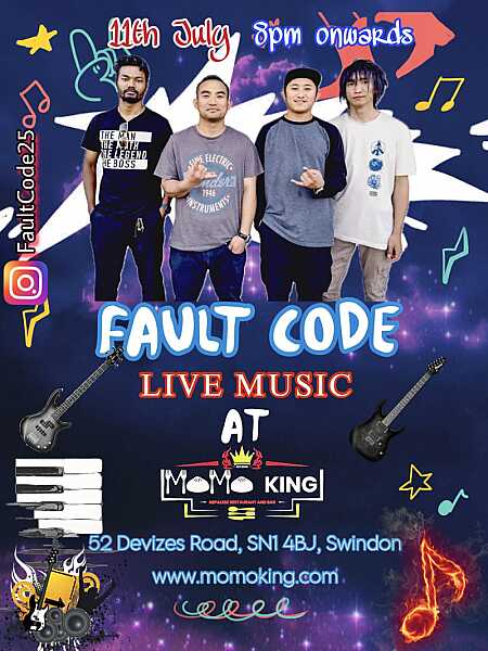 Fault Code Live music at Momo King Swindon